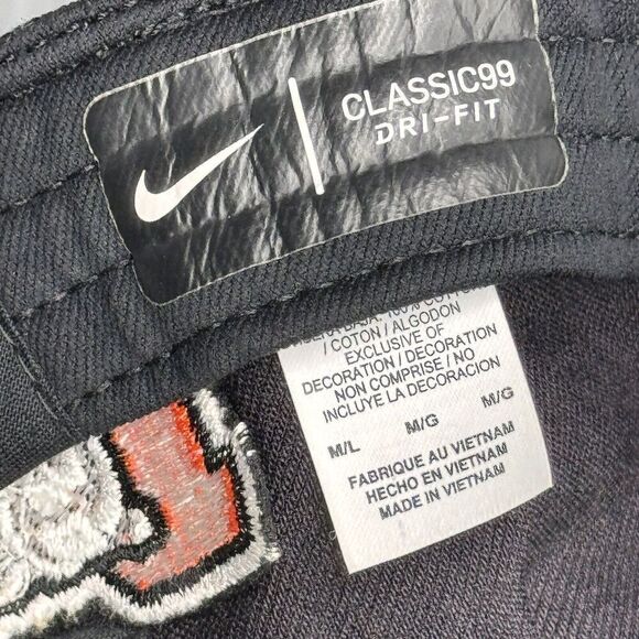 Georgia Mercer Bears Nike Dri Fit  Embroidered Adjustable Campus Black Cap Hat - Picture 8 of 8